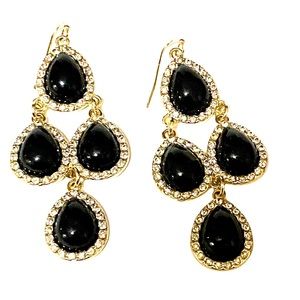 Vintage Y2K Statement Earrings with Rhinestones